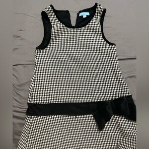 Draper James Black and White Houndstooth Dress